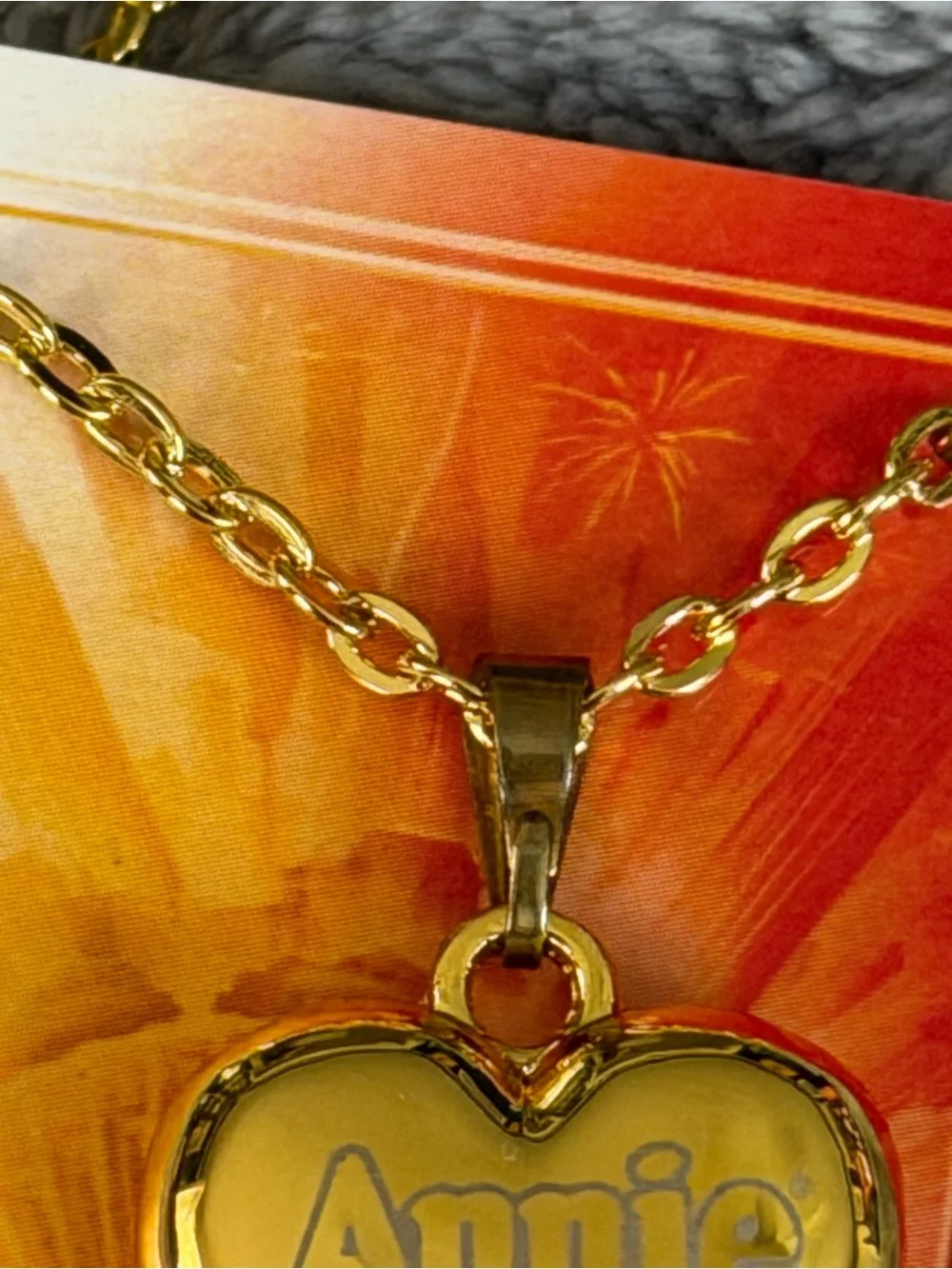 Annie Gold Heart Pendant from the Broadway Musical Annie | Broadway Merch